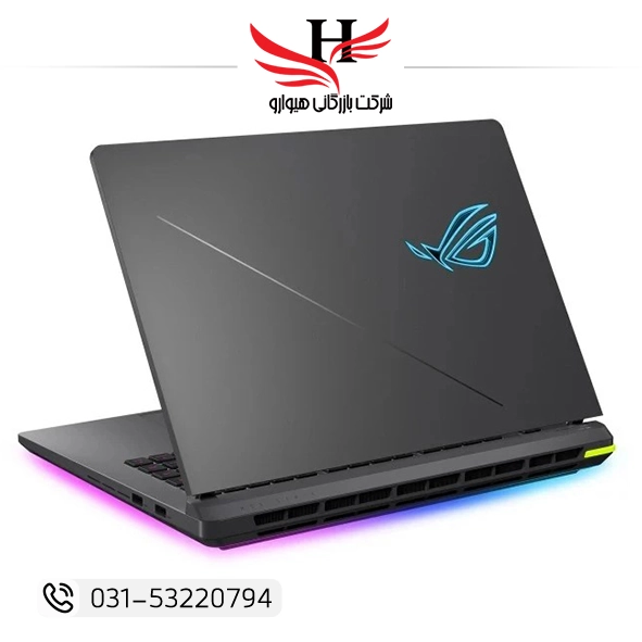 لپ تاپ گیمینگ 16 اینچی ایسوس ASUS ROG Strix G16 G615JMR-AS74 با پردازنده قدرتمند Intel Core i7 14650HX نسل چهاردهم، رم 32GB DDR5 با فرکانس 5600MHz، حافظه پرسرعت 1TB SSD، کارت گرافیک NVIDIA RTX 5060 با 8 گیگابایت حافظه اختصاصی، نمایشگر WUXGA با نرخ نوسازی 165Hz، مناسب گیمینگ حرفه‌ای، رندرینگ، طراحی سه‌بعدی و کاربری سنگین، عرضه به‌صورت تکی و خرید عمده از هیوارو (Hivaro) عمده‌فروش و نمایندگی رسمی فروش لپ تاپ در شهرستان شهرضا استان اصفهان و استان تهران